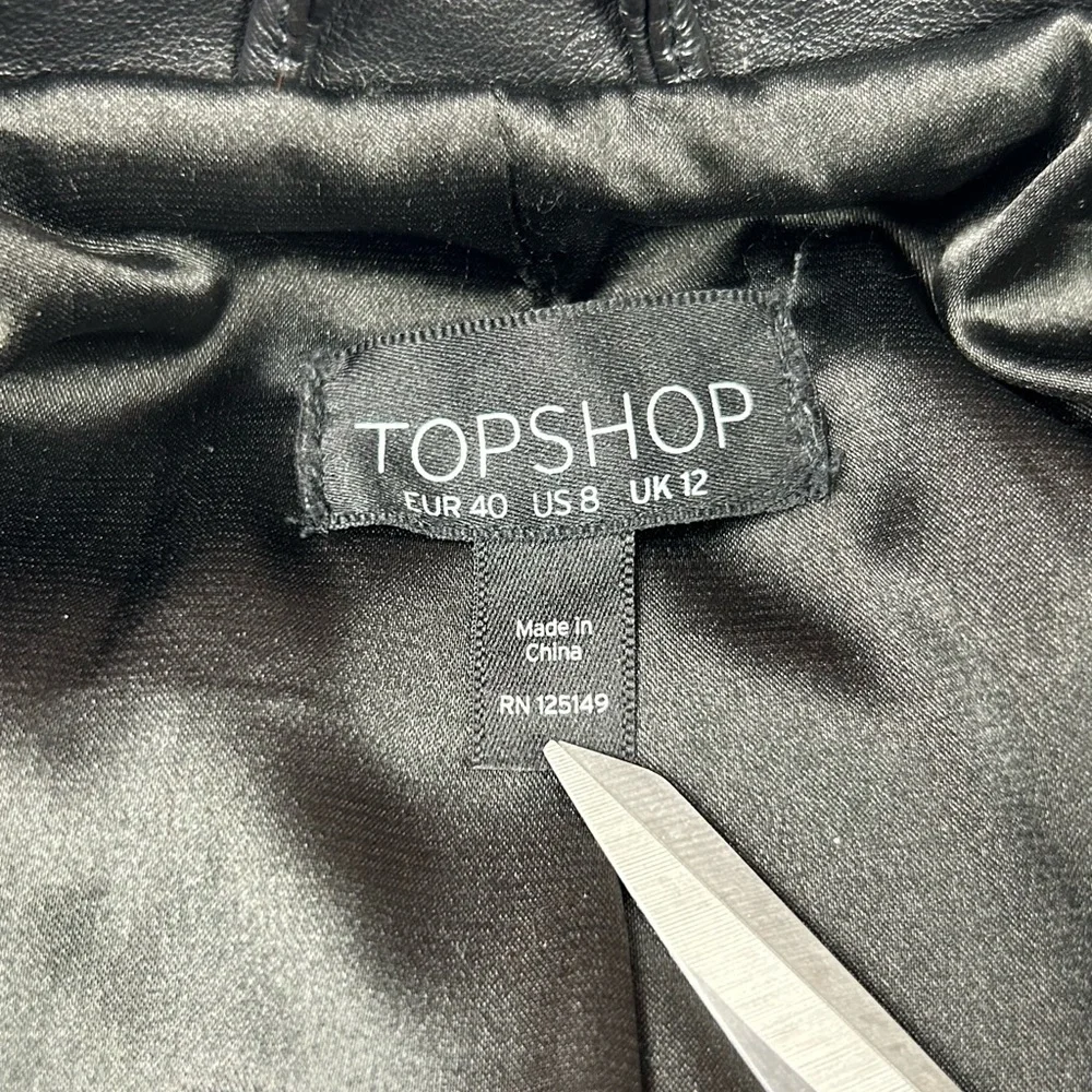 Topshop Heavy, Excellent Quality Faux Leather Jacket With Studs - Picture 5 of 11